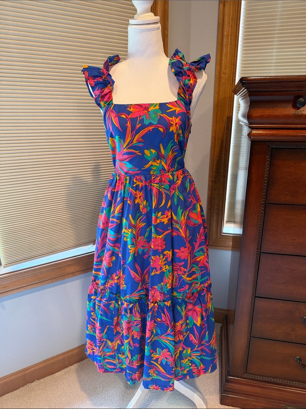 J Crew Factory  Floral Midi Dress EUC